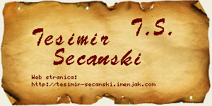 Tešimir Sečanski vizit kartica